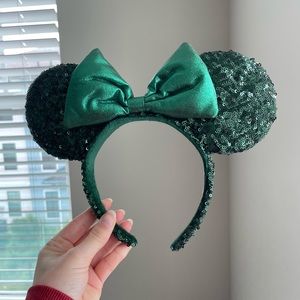 Green Sequin Minnie Mouse Ears